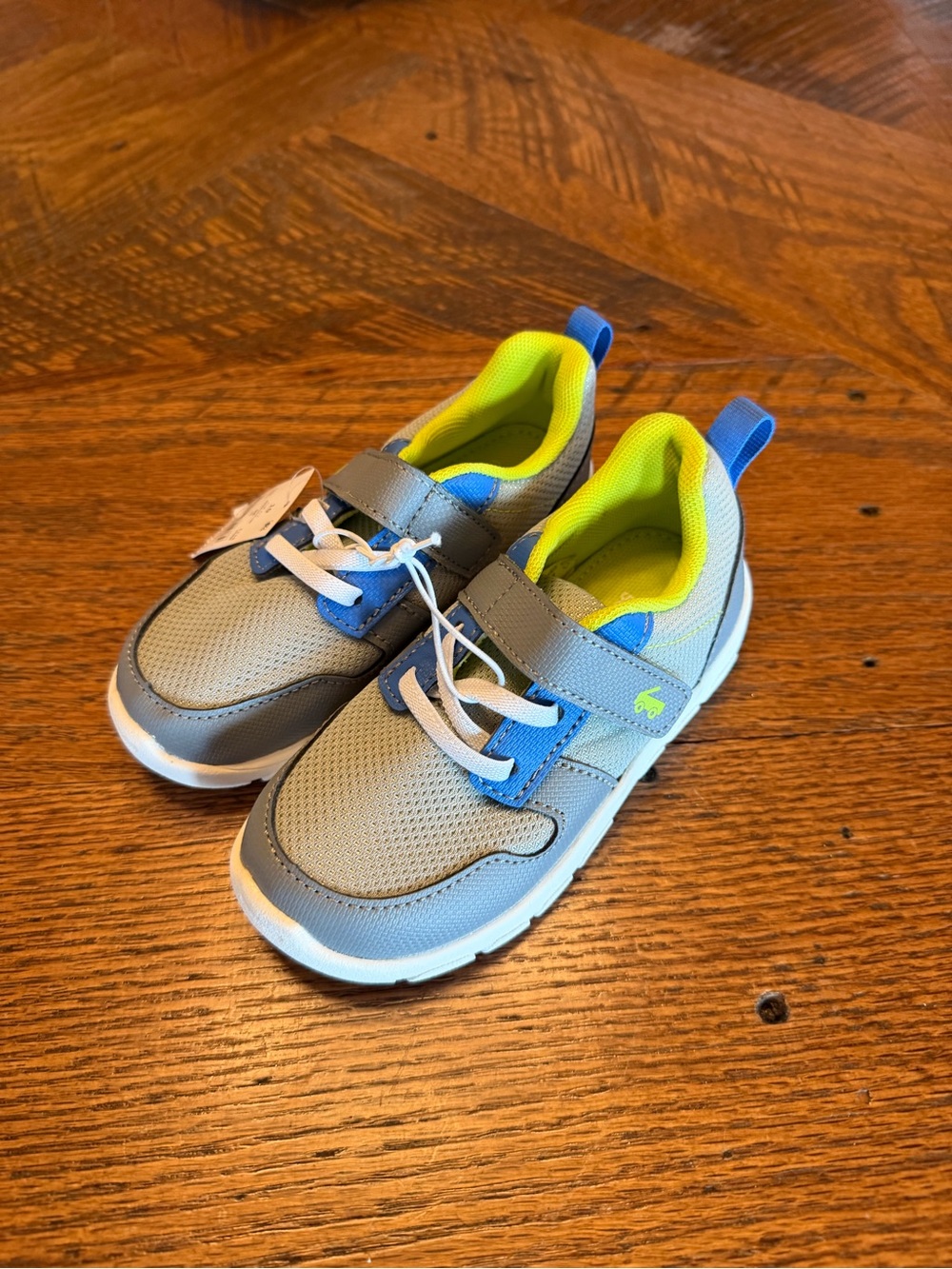 See Kai Run Kids Sneakers - Gray, Blue & Lime Sz 10